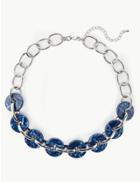 Marks & Spencer Link Disc Skin Kind&trade; Necklace Blue Mix