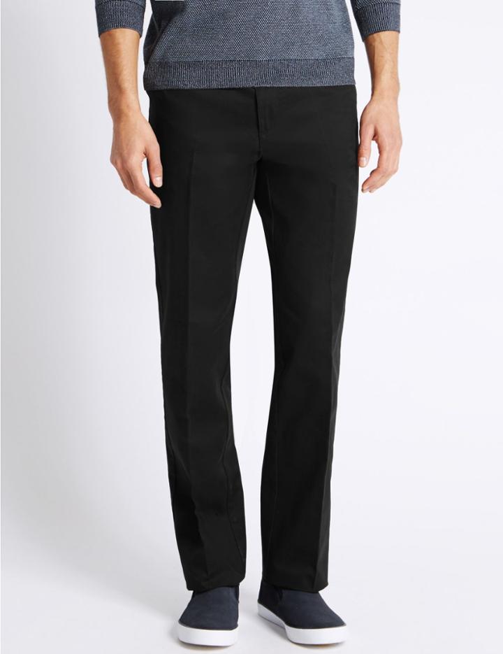 Marks & Spencer Regular Fit Chinos With Stormwear&trade; Black