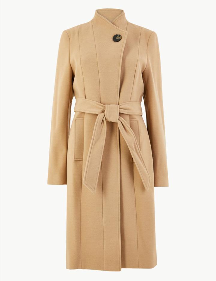 Marks & Spencer Wrap Coat Caramel