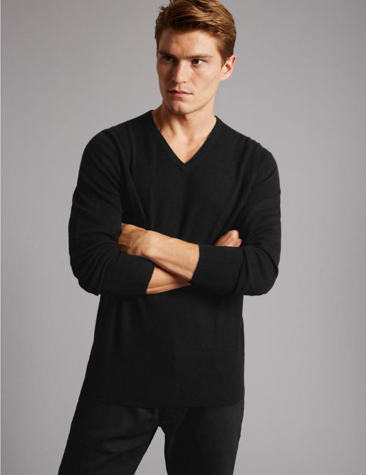 Marks & Spencer Pure Cashmere V-neck Jumper Teal