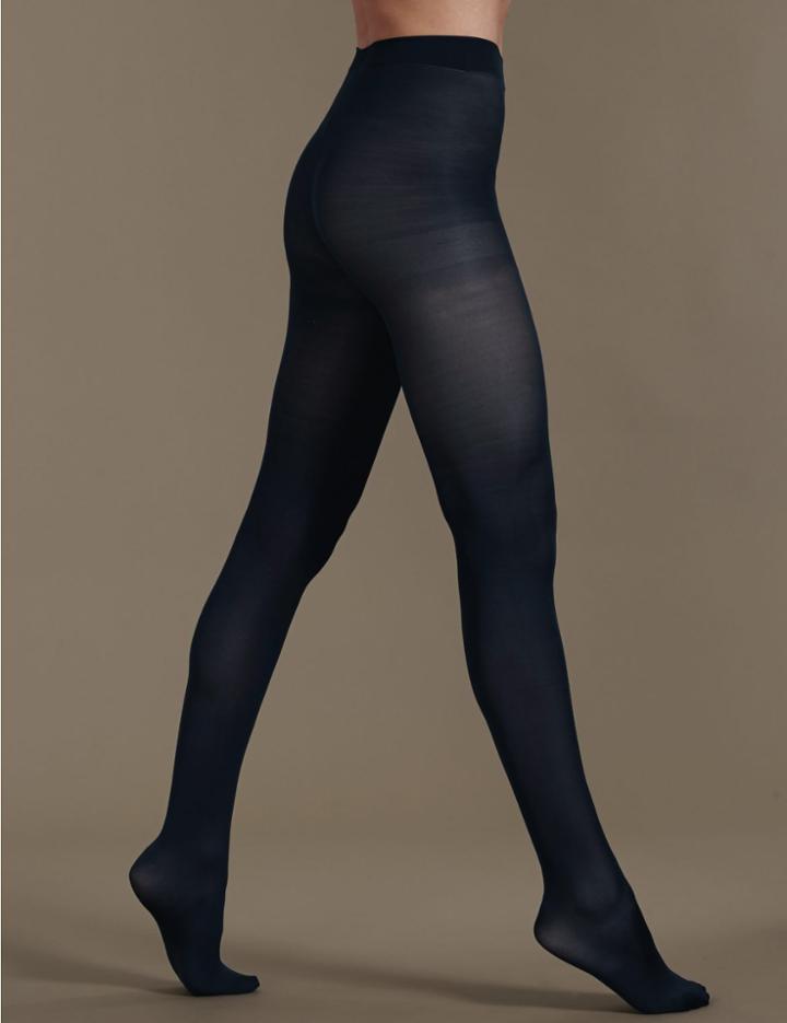 Marks & Spencer 3 Pair Pack 40 Denier Supersoft Opaque Tights Navy