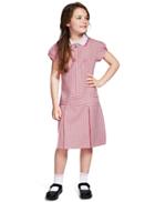Marks & Spencer Gingham Pleated Dress (2-14 Years) Red