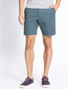 Marks & Spencer Pure Cotton Chino Shorts Medium Blue