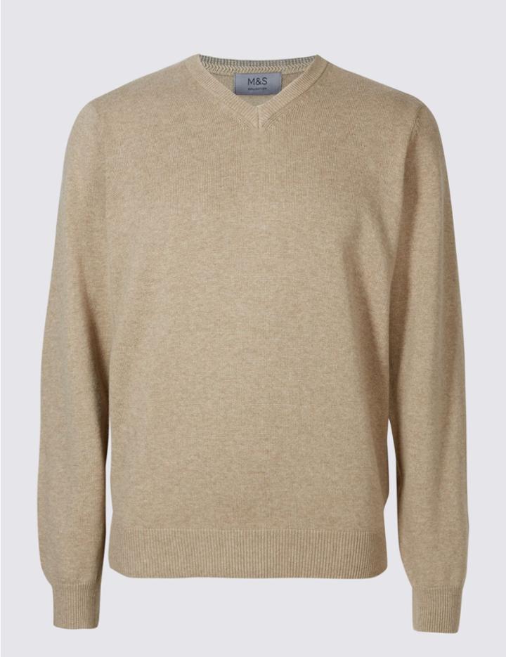 Marks & Spencer Pure Cotton Jumper Natural Mix