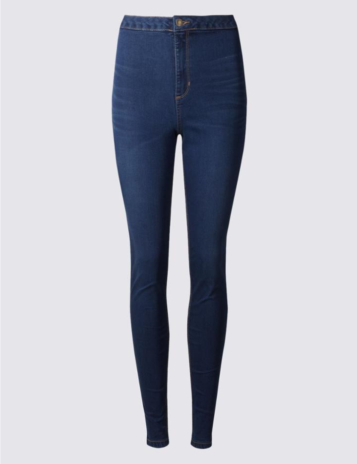 Marks & Spencer High Waist Super Skinny Jeans Dark Indigo