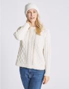 Marks & Spencer Cotton Blend Textured Jumper With Hat Cream