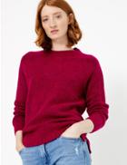 Marks & Spencer Long Sleeve Relaxed Fit Jumper Cerise