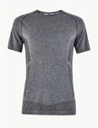 Marks & Spencer Active Seam Free T-shirt Grey Mix