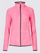 Marks & Spencer Textured Fleece Jacket Pink Mix