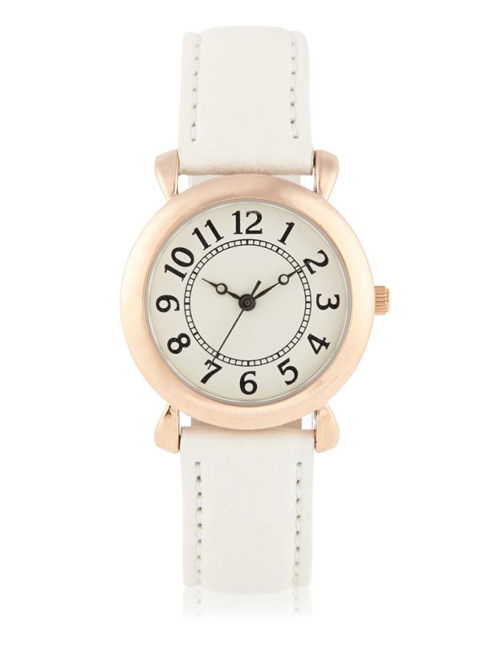 Marks & Spencer Round Face Vintage Inspired Watch Cream Mix