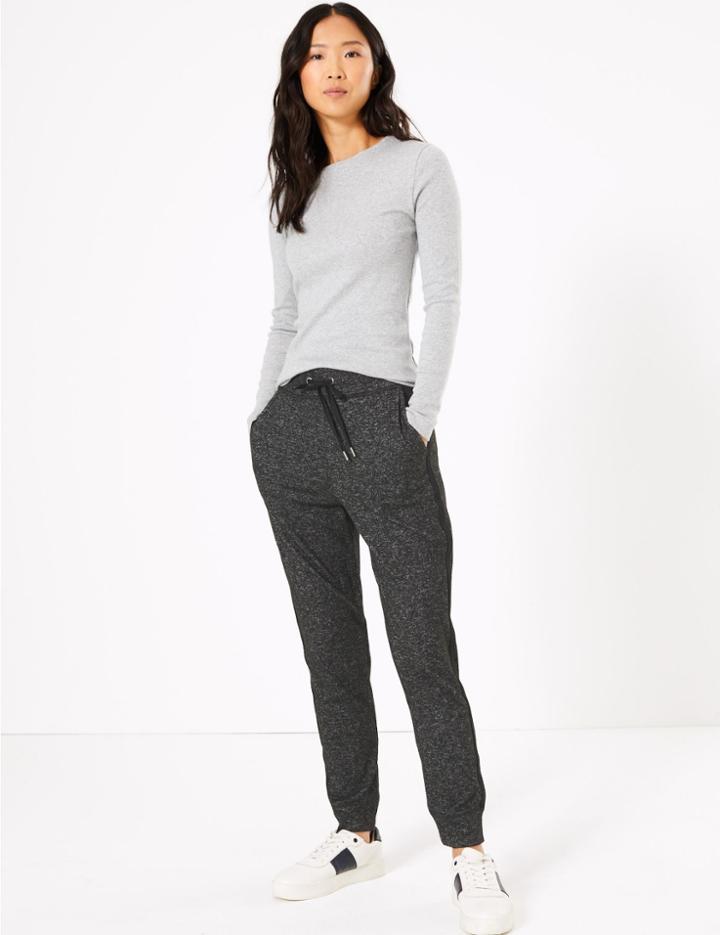 Marks & Spencer Slim Fit Ankle Grazer Joggers Charcoal