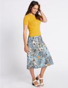 Marks & Spencer Paisley Floral Print A-line Midi Skirt Multi