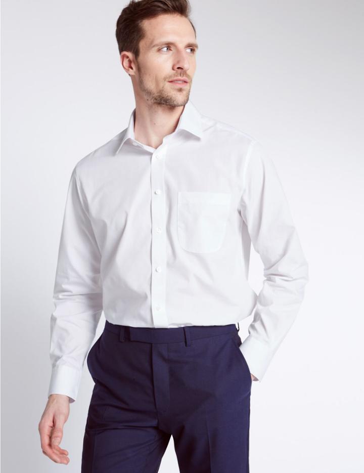 Marks & Spencer 2in Longer 3 Pack Easy To Iron Shirt Multi