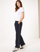 Marks & Spencer Straight Leg Side Stripe Trouser Navy Mix