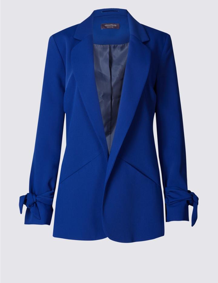 Marks & Spencer Tie Cuff Blazer Navy