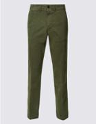 Marks & Spencer Slim Fit Cotton Rich Authentic Chinos Khaki