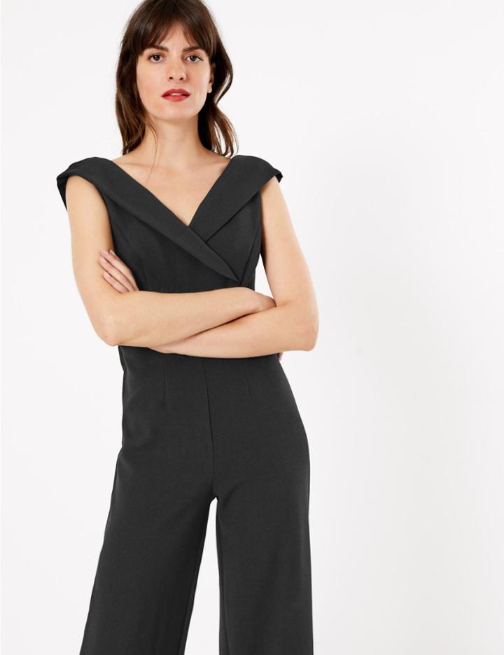 Marks & Spencer Off The Shoulder Jumpsuit Black