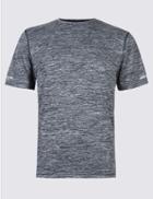 Marks & Spencer Slim Fit Textured Crew Neck T-shirt Grey Mix