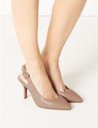 Marks & Spencer Extra Wide Fit Stiletto Heel Slingback Shoes Nude
