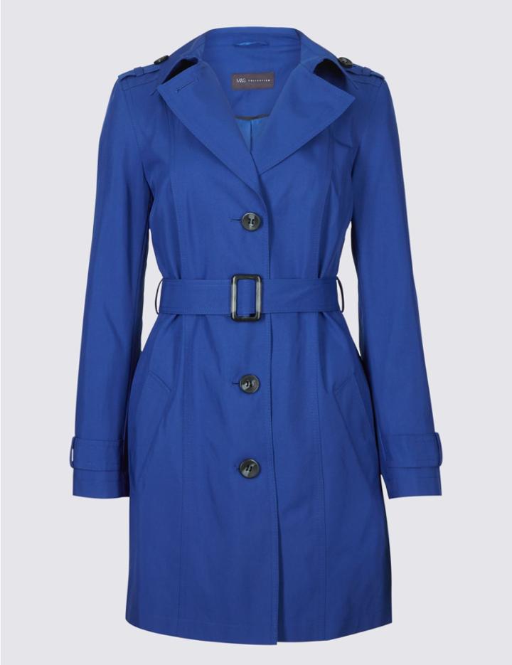 Marks & Spencer Trench Coat With Stormwear™ Cobalt