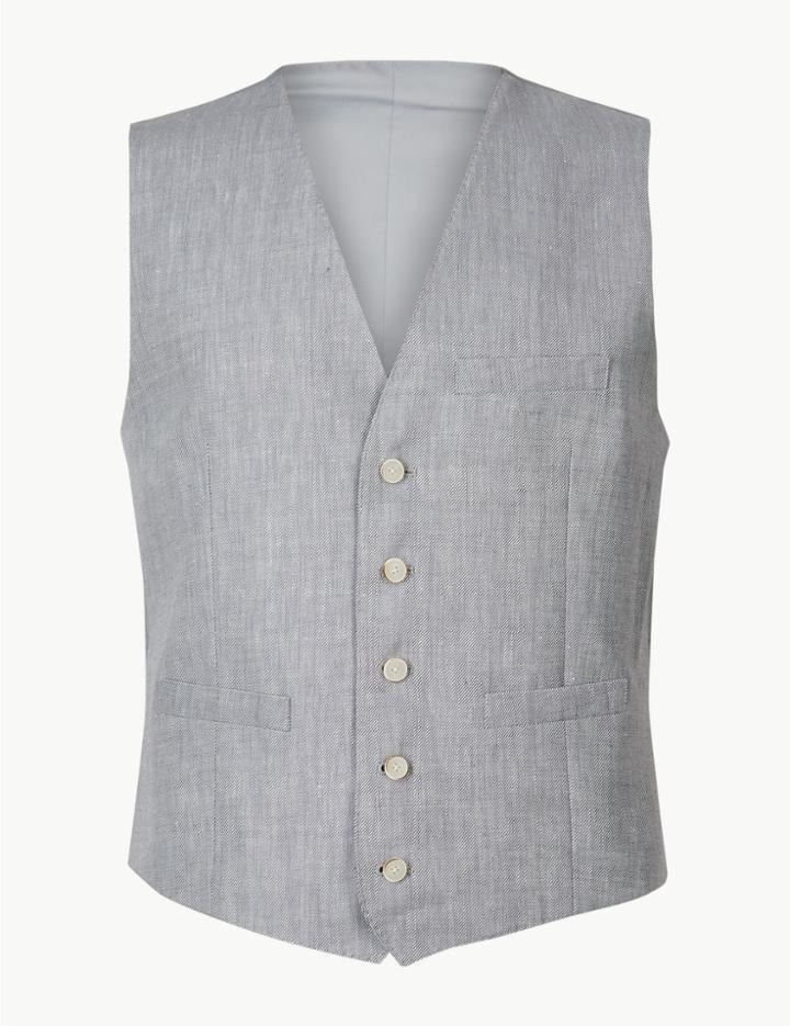 Marks & Spencer Tailored Fit Waistcoat Grey