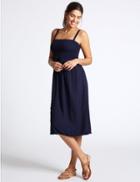 Marks & Spencer Shirred Beach Dress Dark Midnight