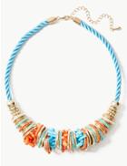Marks & Spencer Beach Rings Necklace Coral Mix
