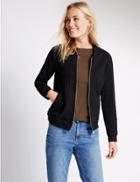 Marks & Spencer Long Sleeve Bomber Jacket Black