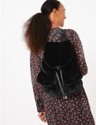 Marks & Spencer Faux Fur Backpack Black