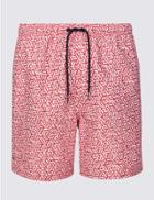 Marks & Spencer Geometric Print Quick Dry Swim Shorts Red