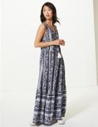 Marks & Spencer Printed Relaxed Maxi Dress Ivory Mix