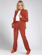 Marks & Spencer Open Front Zip Detail Jacket Rust
