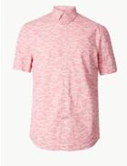 Marks & Spencer Pure Cotton Fish Print Shirt Pink