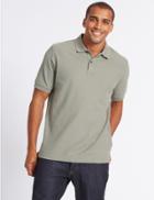 Marks & Spencer Pure Cotton Polo Shirt Clay