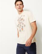 Marks & Spencer Pure Cotton Bike Print T-shirt Ecru Mix