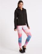 Marks & Spencer All Over Print Leggings Bright Pink Mix