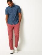 Marks & Spencer Regular Fit Super Lightweight Chinos Dark Pink