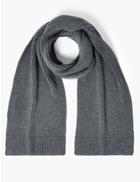 Marks & Spencer Ribbed Scarf Charcoal