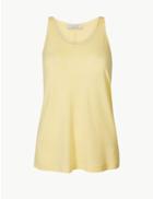 Marks & Spencer Round Neck Vest Top Yellow