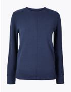 Marks & Spencer Cotton Blend Sweatshirt Navy