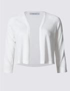 Marks & Spencer Lace 3/4 Sleeve Cardigan Ivory