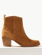 Marks & Spencer Suede Ankle Boots Tan