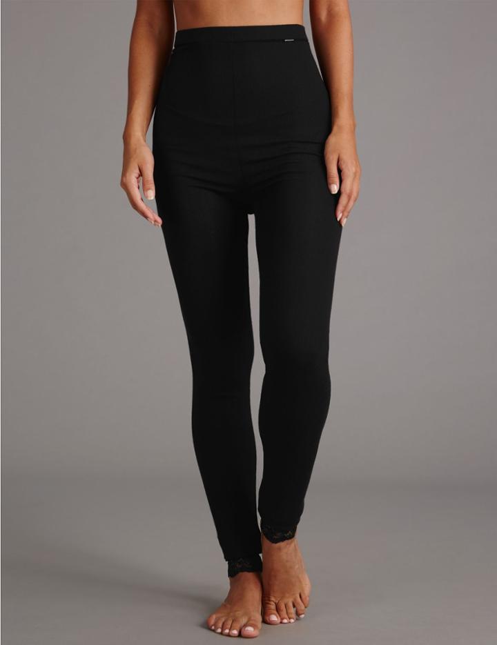 Marks & Spencer Silk & Modal Thermal Leggings Black
