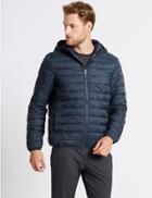 Marks & Spencer Lightweight Hooded Jacket With Stormwear&trade; Slate Blue