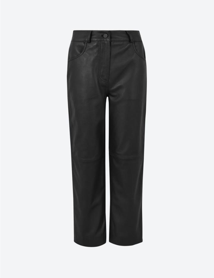 Marks & Spencer Cropped Straight Trousers Black