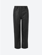Marks & Spencer Cropped Straight Trousers Black