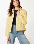Marks & Spencer Lightweight Down & Feather Jacket With Stormwear&trade; Soft Yellow