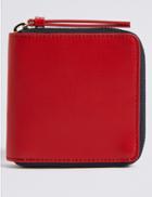 Marks & Spencer Faux Leather Zip Around Purse Red