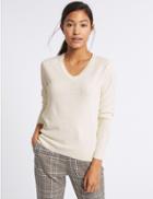 Marks & Spencer V-neck Jumper Cream