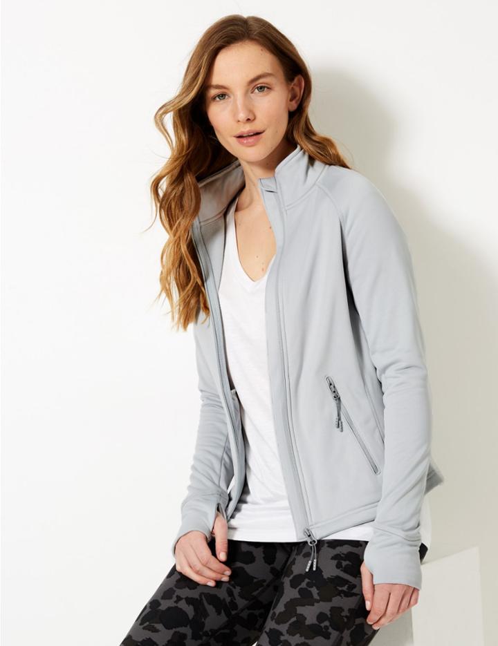 Marks & Spencer Scuba Fleece Jacket Silver Grey